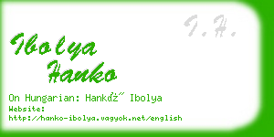 ibolya hanko business card